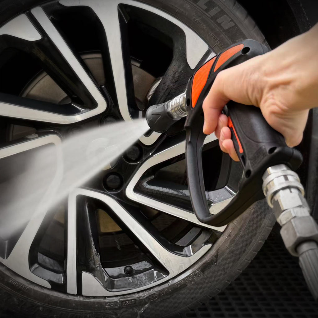 FALXIRO Swivel Pressure Washer Gun 4500PSI，Short Spray Gun for Gas or Electric，With 3/8 Inch Quick Connection and 1/4 Inch Quick Connect,Car wash Gun|Automotive Detailing