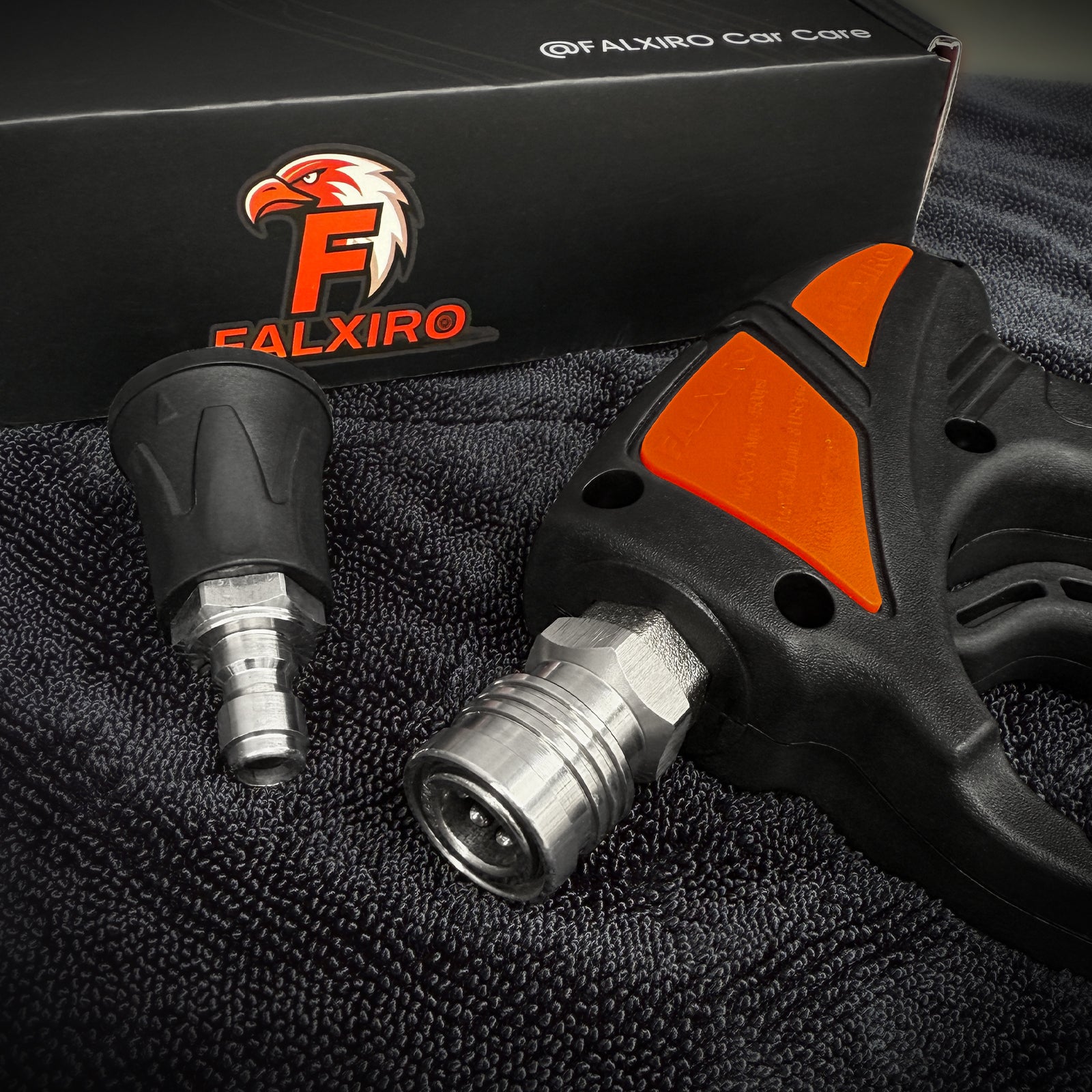 FALXIRO Swivel Pressure Washer Gun 4500PSI，Short Spray Gun for Gas or Electric，With 3/8 Inch Quick Connection and 1/4 Inch Quick Connect,Car wash Gun|Automotive Detailing