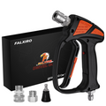 FALXIRO Swivel Pressure Washer Gun 4500PSI，Short Spray Gun for Gas or Electric，With 3/8 Inch Quick Connection and 1/4 Inch Quick Connect,Car wash Gun|Automotive Detailing